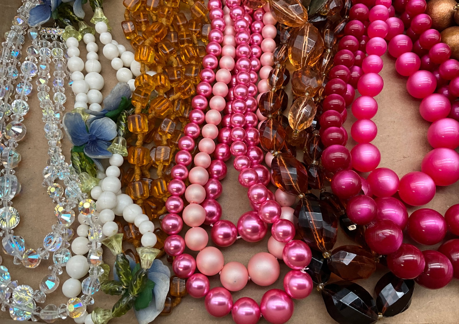 A Collection of Vintage Mid-Century Beaded Costume Jewelry - 2