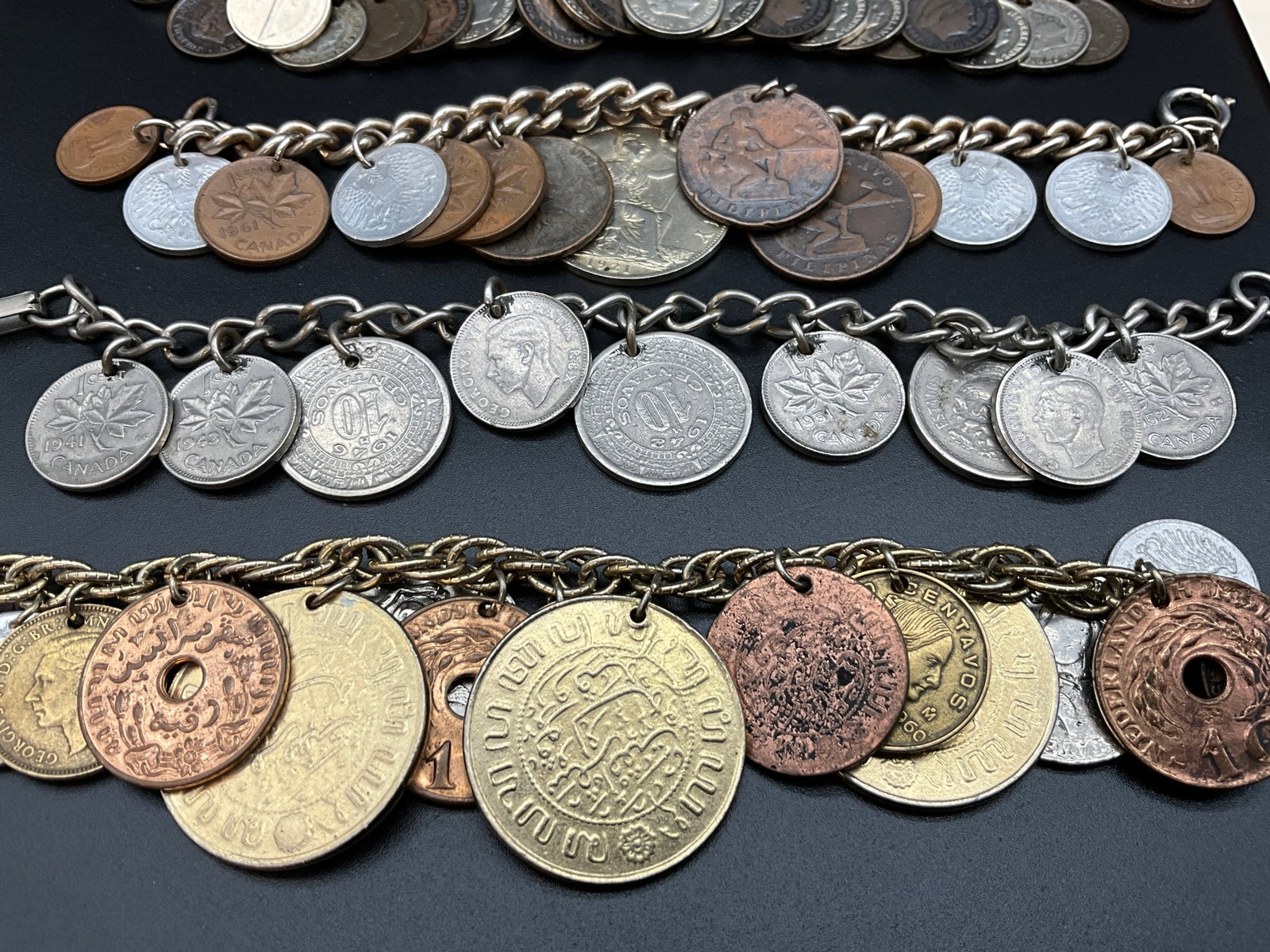 A Collection of Vintage International Coin Motif Jewelry and Coins - 2