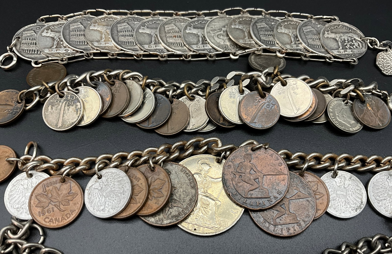 A Collection of Vintage International Coin Motif Jewelry and Coins - 5