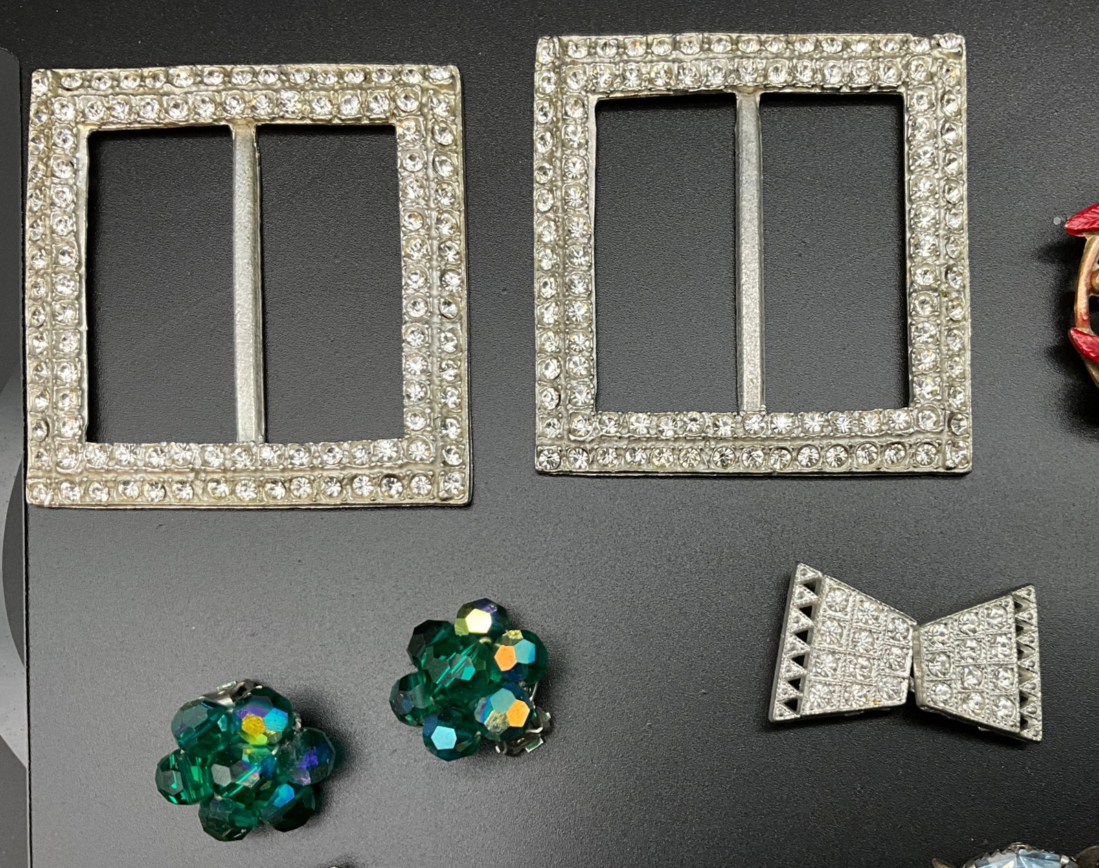 An Assortment of Vintage Rhinestone and Glass Costume Jewelry - 6