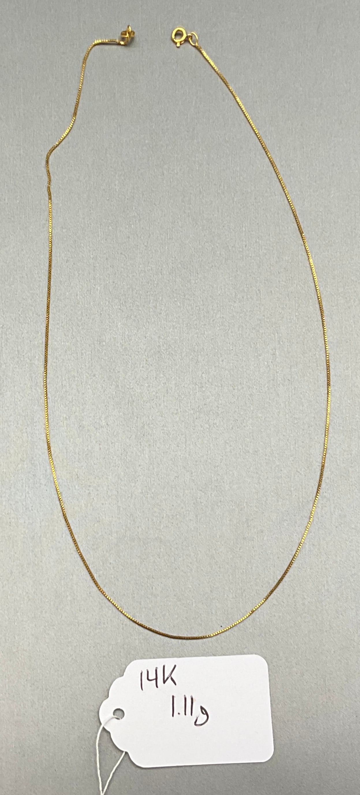 14K Yellow Gold Box Link Chain Necklace (1 of 1)