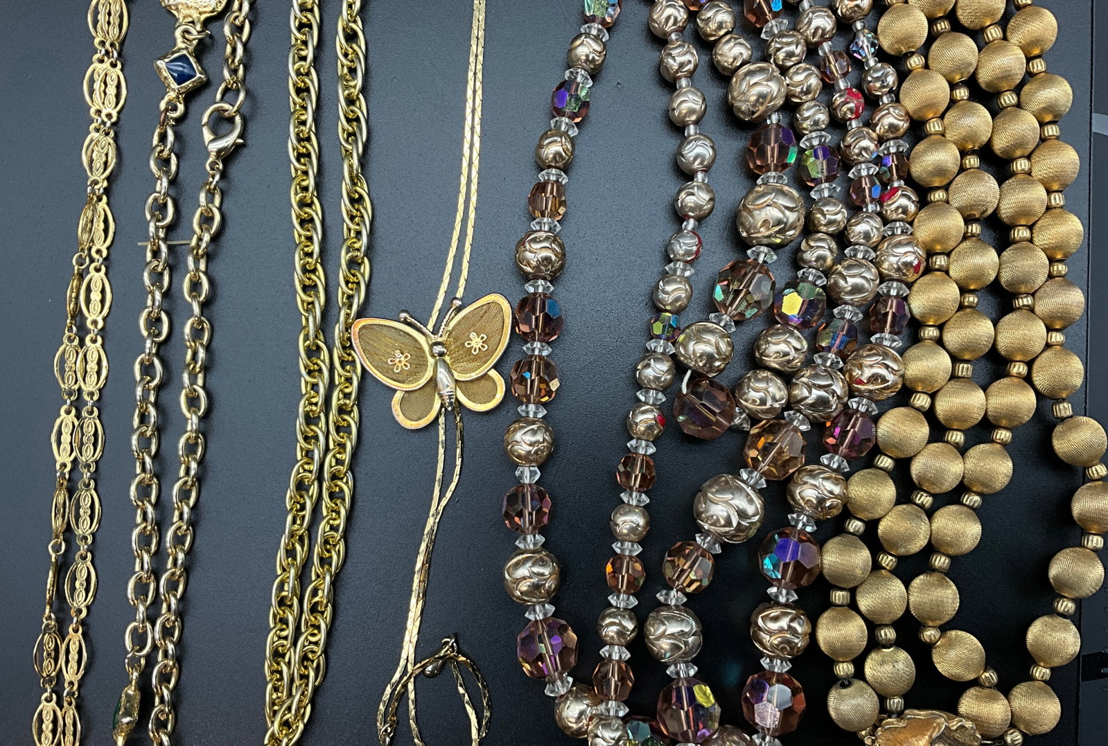 A Collection of Vintage Gold-Tone Costume Jewelry, as-is - 3