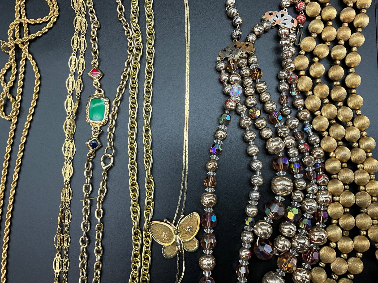 A Collection of Vintage Gold-Tone Costume Jewelry, as-is - 4