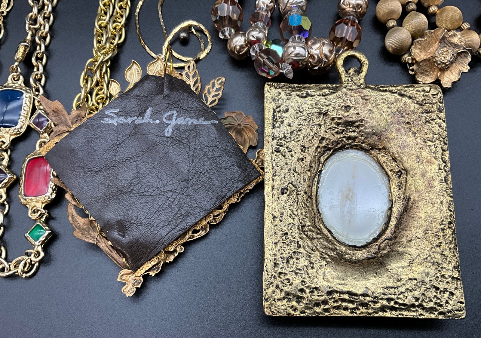 A Collection of Vintage Gold-Tone Costume Jewelry, as-is - 6