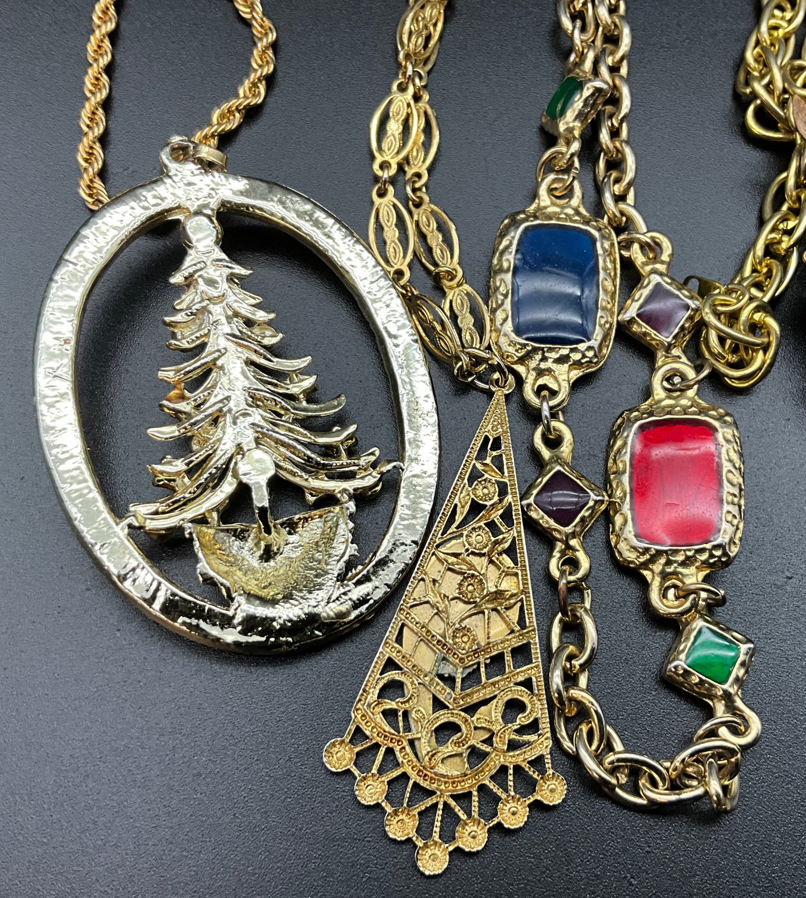 A Collection of Vintage Gold-Tone Costume Jewelry, as-is - 7