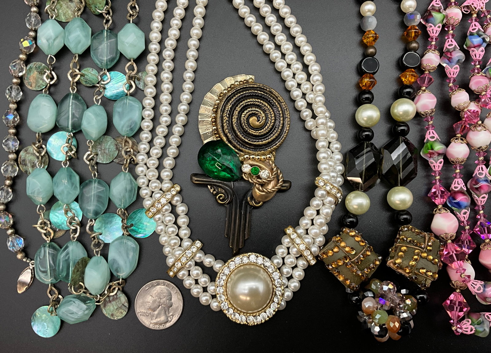 A Collection of Vintage Costume Jewelry - 2