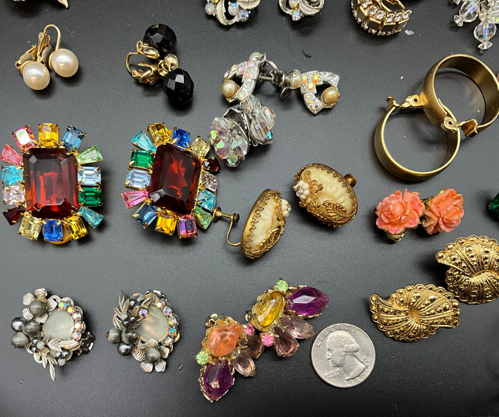 A Collection of Vintage Costume Jewelry with Coro Signed Pieces - 2