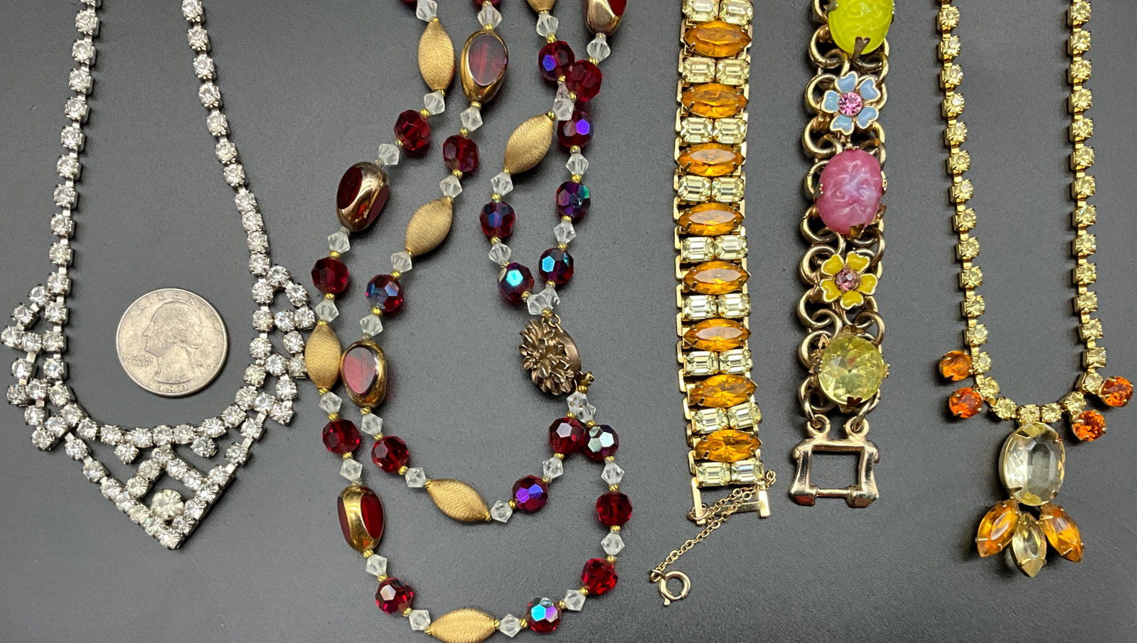 A Collection of Vintage Costume Jewelry - 2