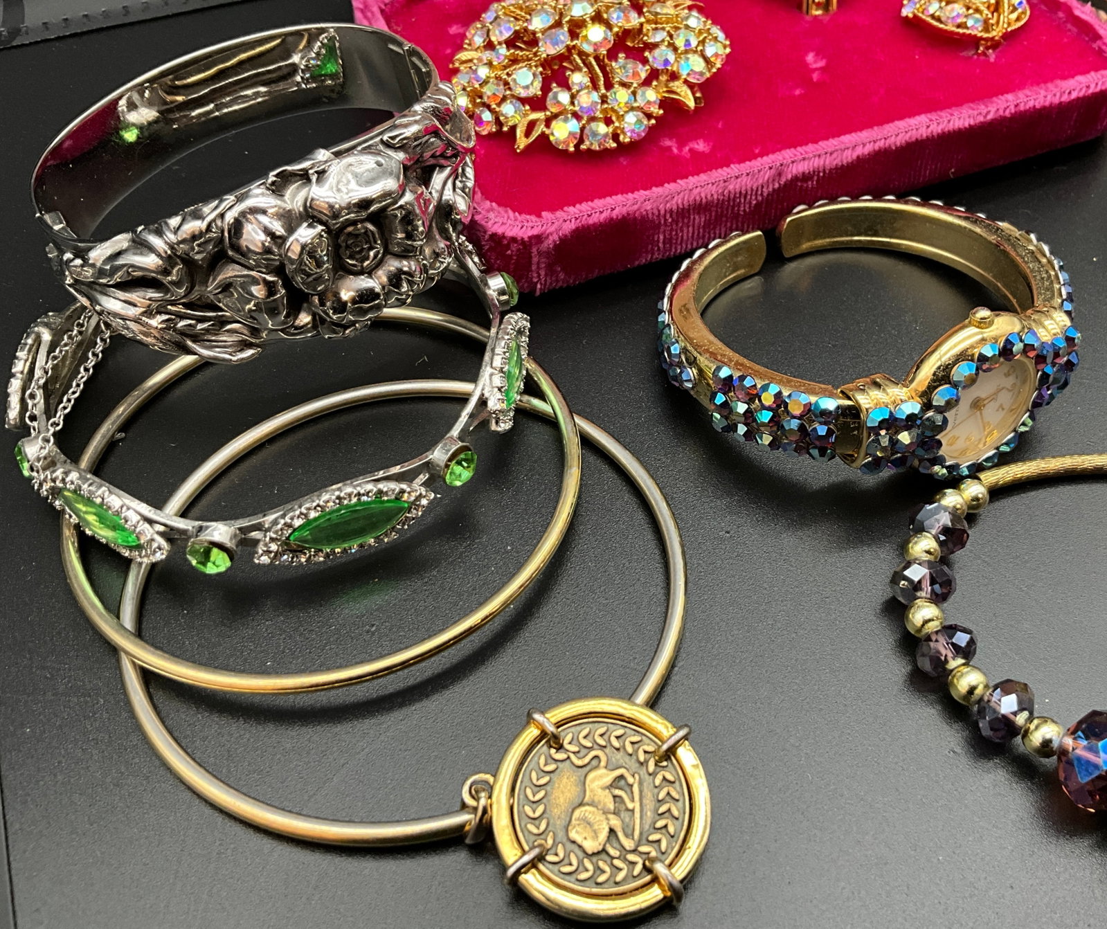 A Collection of Vintage Costume Jewelry Including Albert Weiss and Vernier - 3