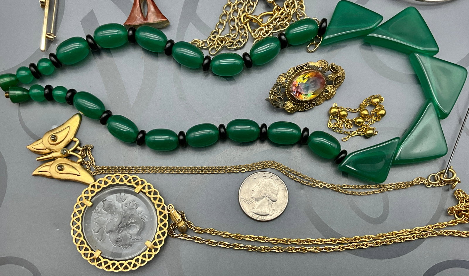 A Collection of Vintage Holiday and Artisan Costume Jewelry - 2