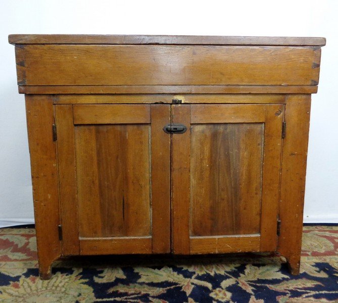 2-Door Dovetailed Lift Top Dry Sink with Metal Interior (1 of 7)