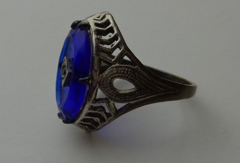 Lady's Blue Cocktail Ring (1 of 3)