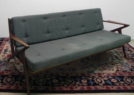 Mid-Century Settee: Modern Mid-Century MCM Settee 74"W x 23"D X 26.5" H