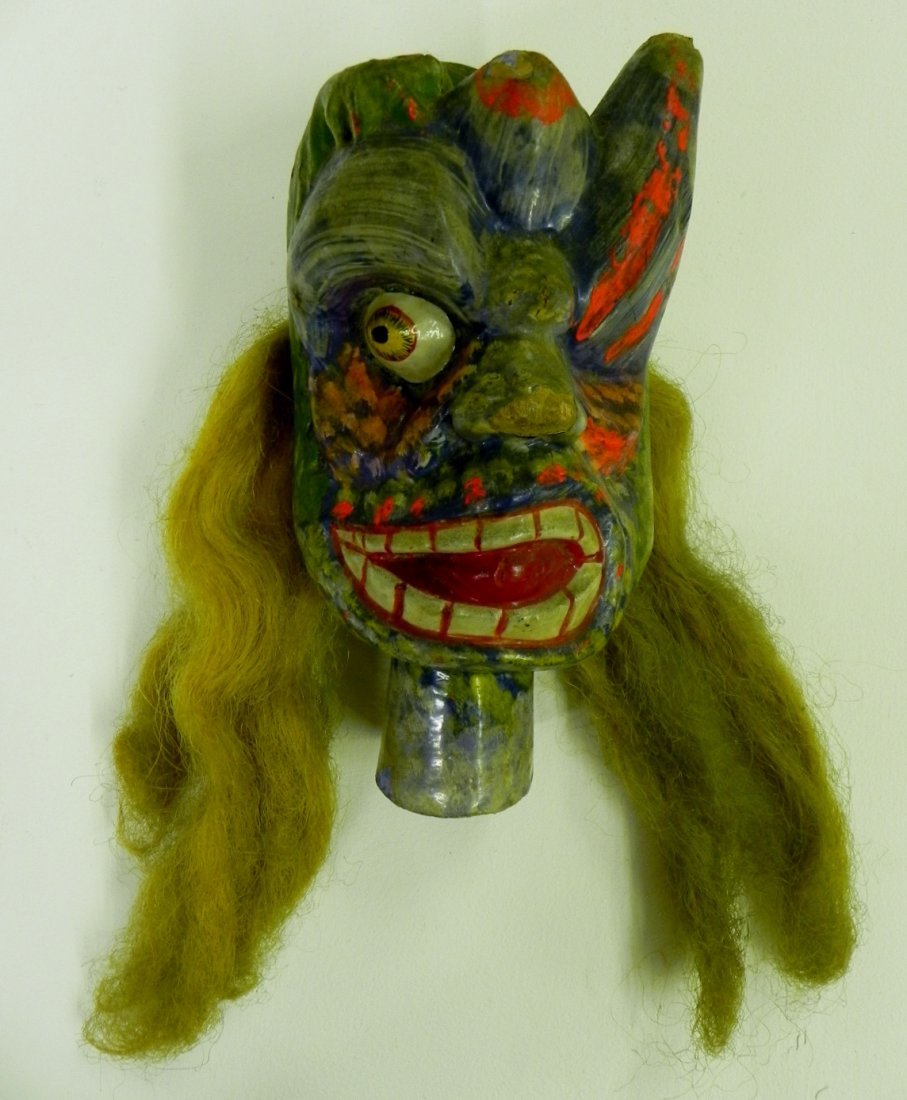 Puppet Head: Painted AsianWooden Puppet Head
