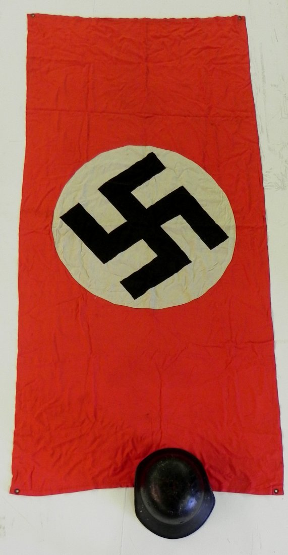 German Flag and Helmet: German Military Marking Flag and Helmet.