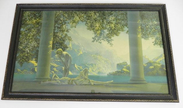 Maxfield Parrish Print: Maxfield Parrish Print Measures 30" X 18"