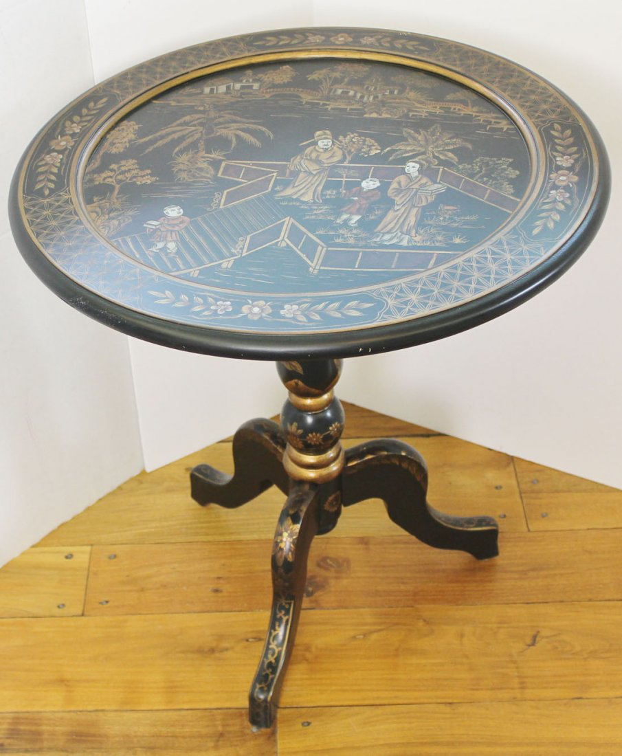 decorated asian tilt top table (1 of 4)