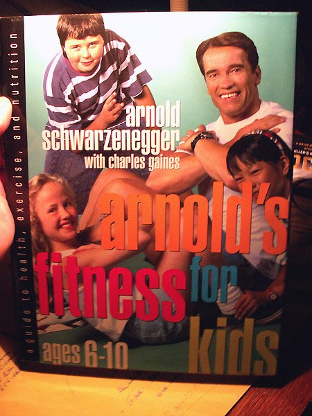 SCHWARZNEGGER SIGNED BOOK: Autographed copy of "Fitness for Kids" by Arnold Schwarzenegger with Charles Gaines. Signed by Both