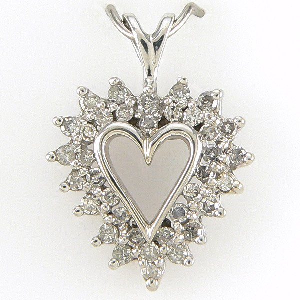 14KT DIAMOND HEART PENDANT 0.50TCW