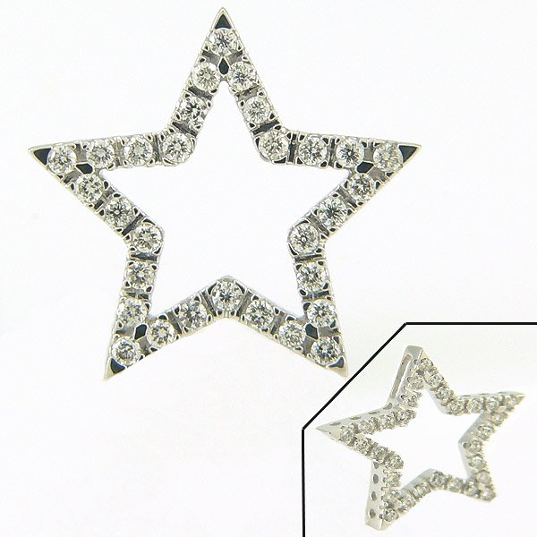 14KT DIAMOND STAR PENDANT 0.33CTS