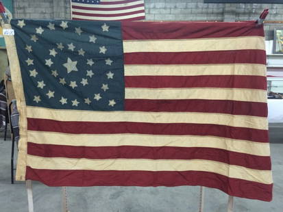 HAND STITCHED 35 STAR US FLAG: HAND STITCHED 35 STAR US FLAG