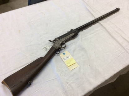 SHARPS 1862-65. USED ON LEMONT MONTIER 52 CAL RIM FIRE: SHARPS 1862-65. USED ON LEMONT MONTIER 52 CAL RIM FIRE LEATHER CLAD BARREL EST VALUE $3500