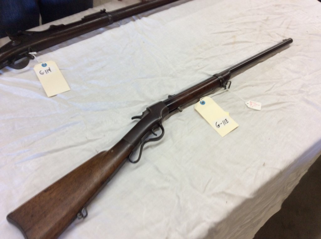 1861 BALLARD CARBINE 24 CAL. VERY RARE EST VALUE $3000: 1861 BALLARD CARBINE 24 CAL. VERY RARE EST VALUE $3000
