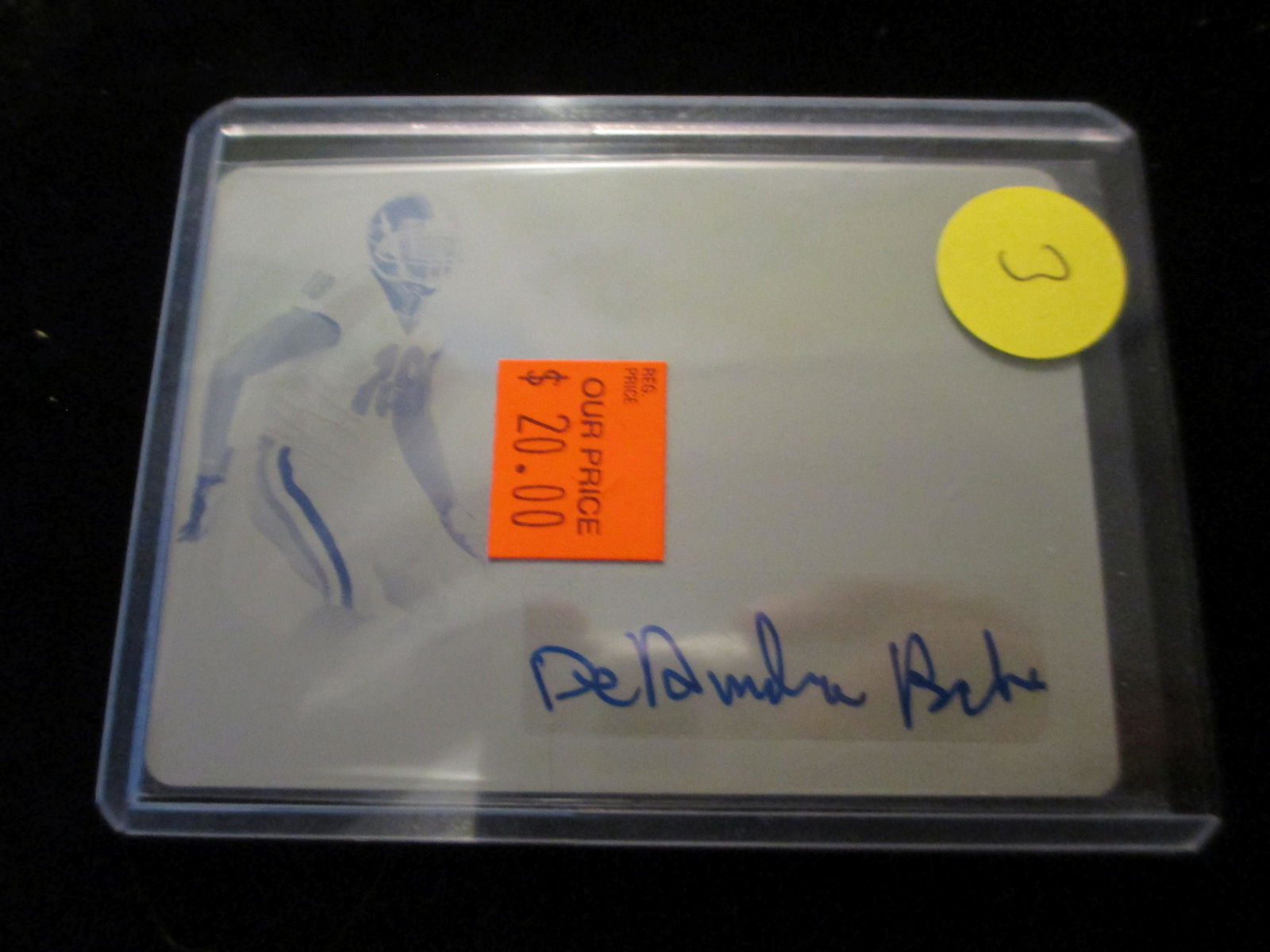 2019 leat yellow plate 1/1 patch auto signature deandre (1 of 1)