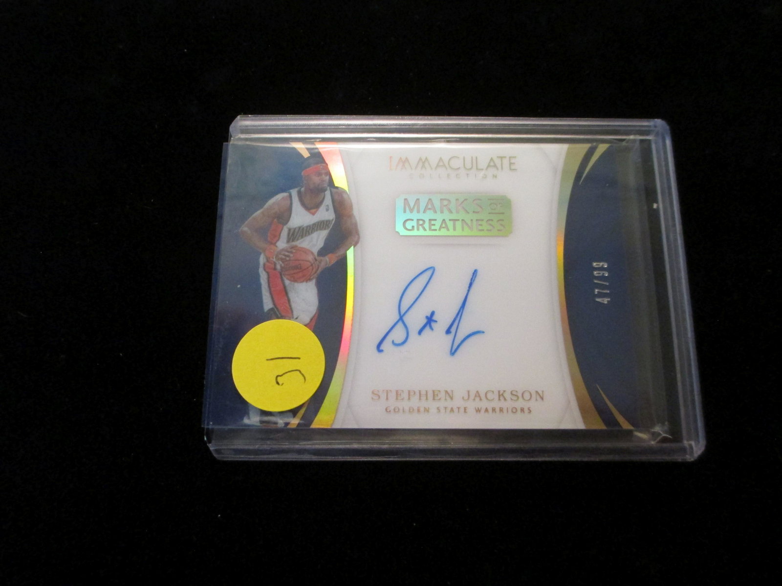 2017/8 panini stephen jackson signature card numbered: immaculate collection