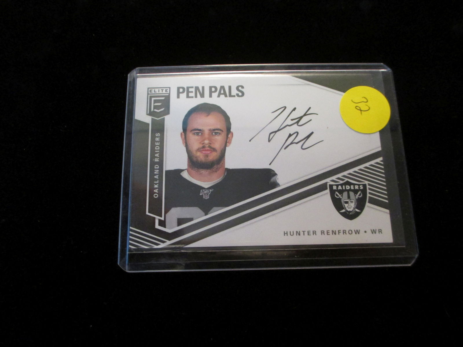 2019 panini hunter renfrow signature card (1 of 1)