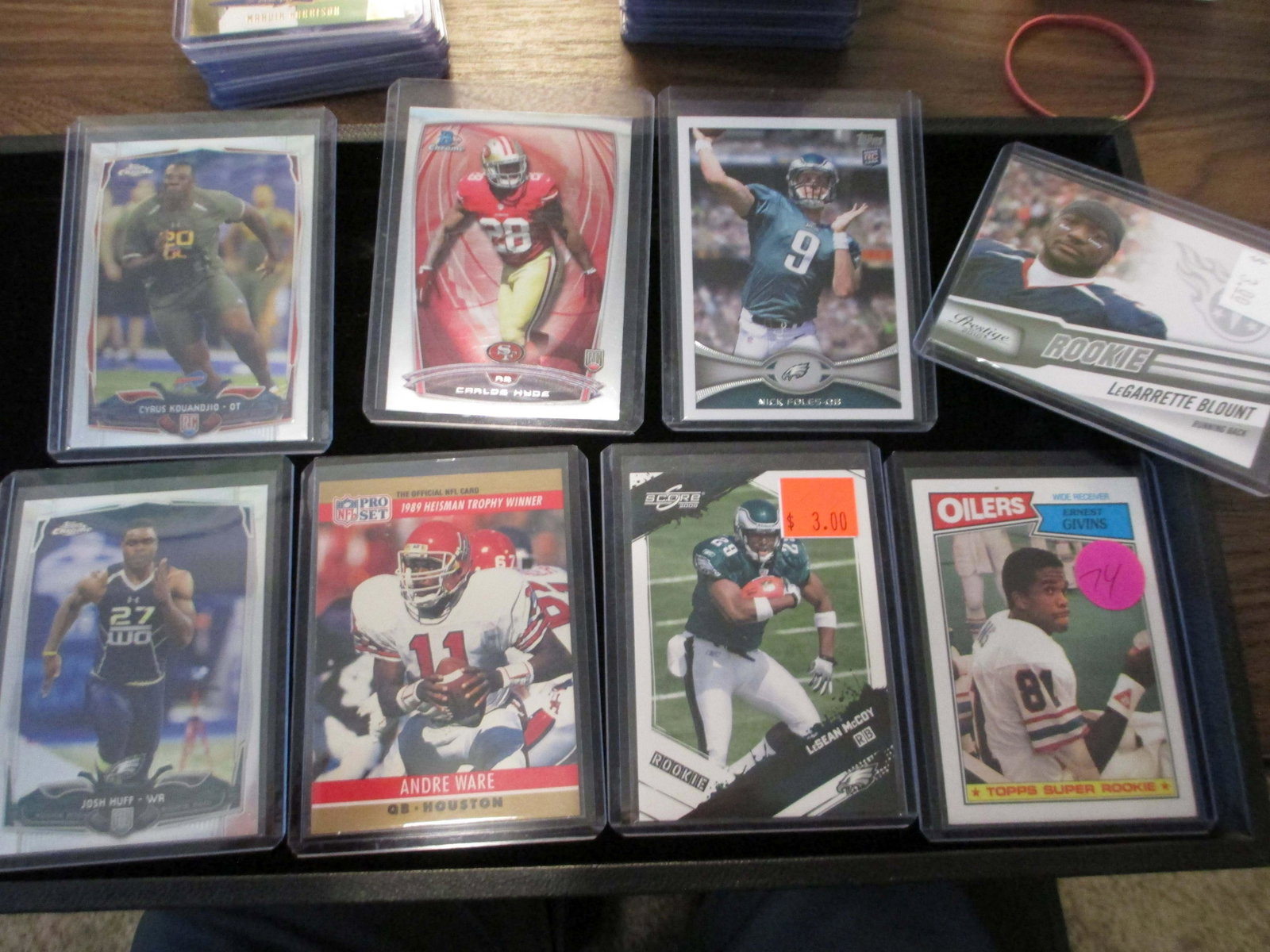 ernest givins,lesean mccoy,andre ware,josh huff,cyrus: nice lot
