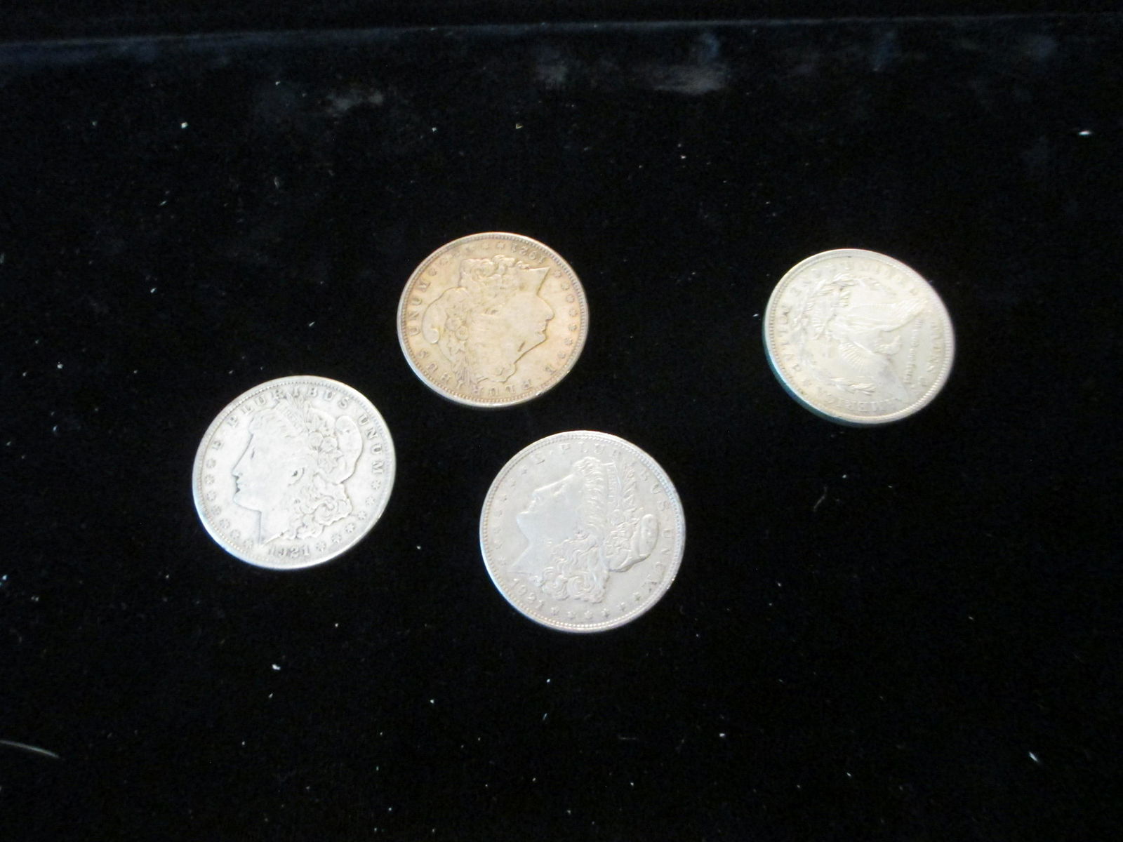 lot of 4 1921 morgan silver dollars (1 of 1)