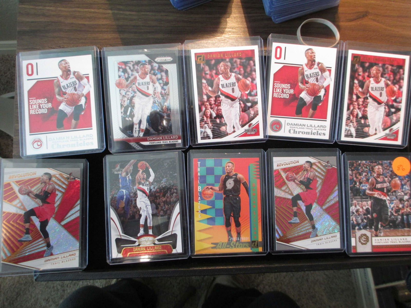 lot of 10 damian lillard cards (1 of 1)