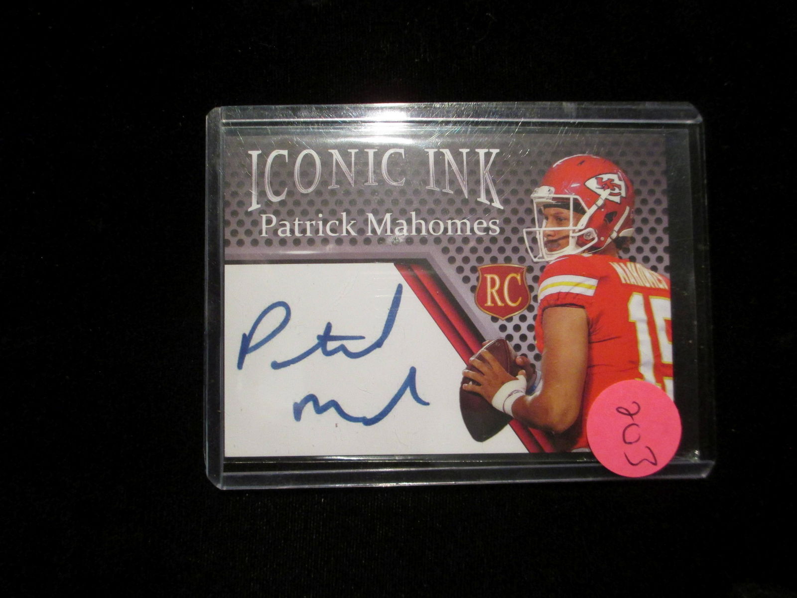 patrick mahomes iconic ink signature rookie card (1 of 1)