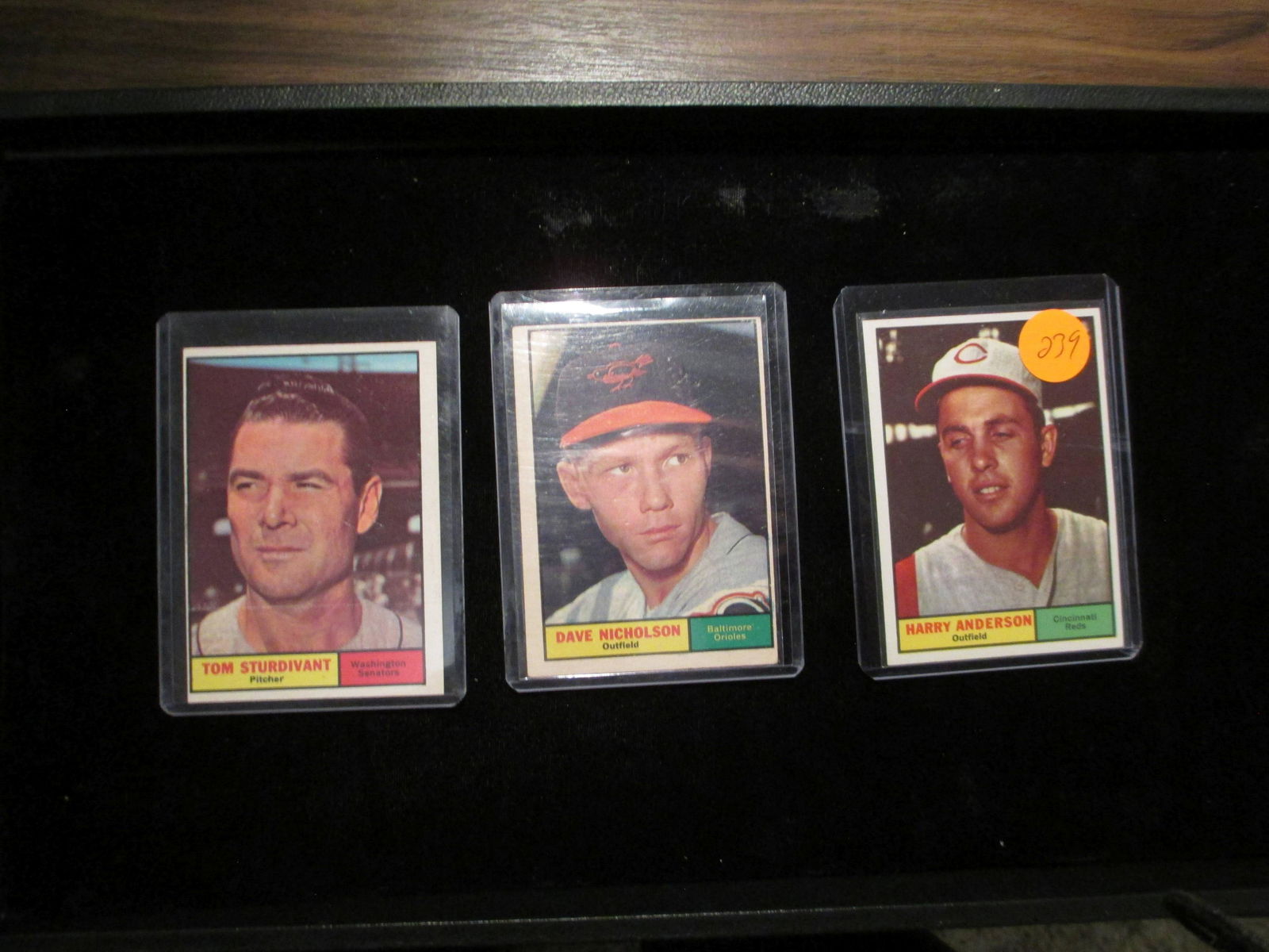 1961 topps lot of 3 cards harry anderson,dave (1 of 1)