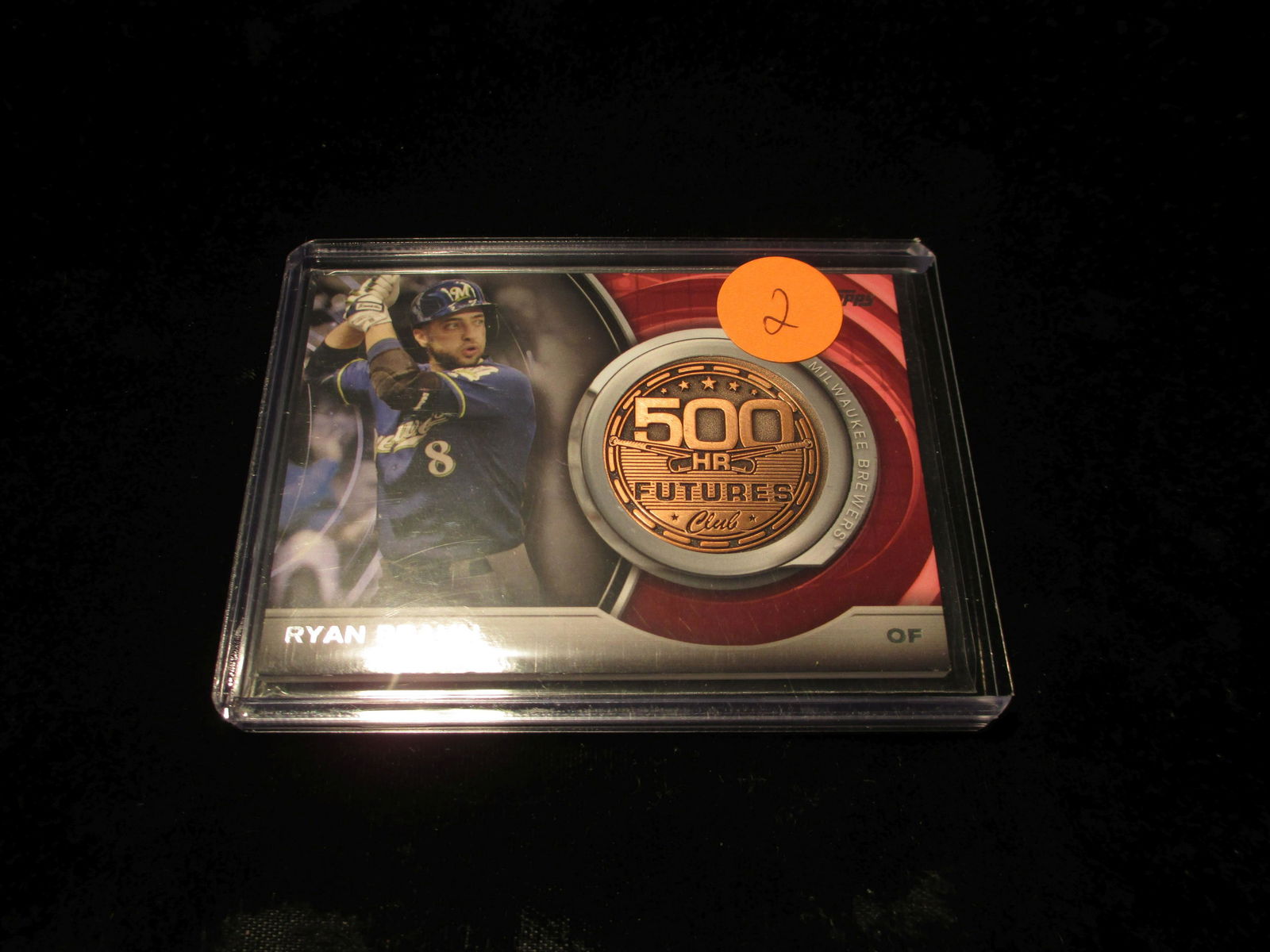 2016 topps ryan braun with 500 home run futures token (1 of 1)