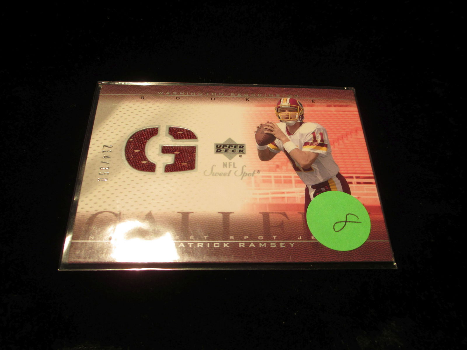 2002 upper deck patrick ramsey jersey and numbered card (1 of 1)
