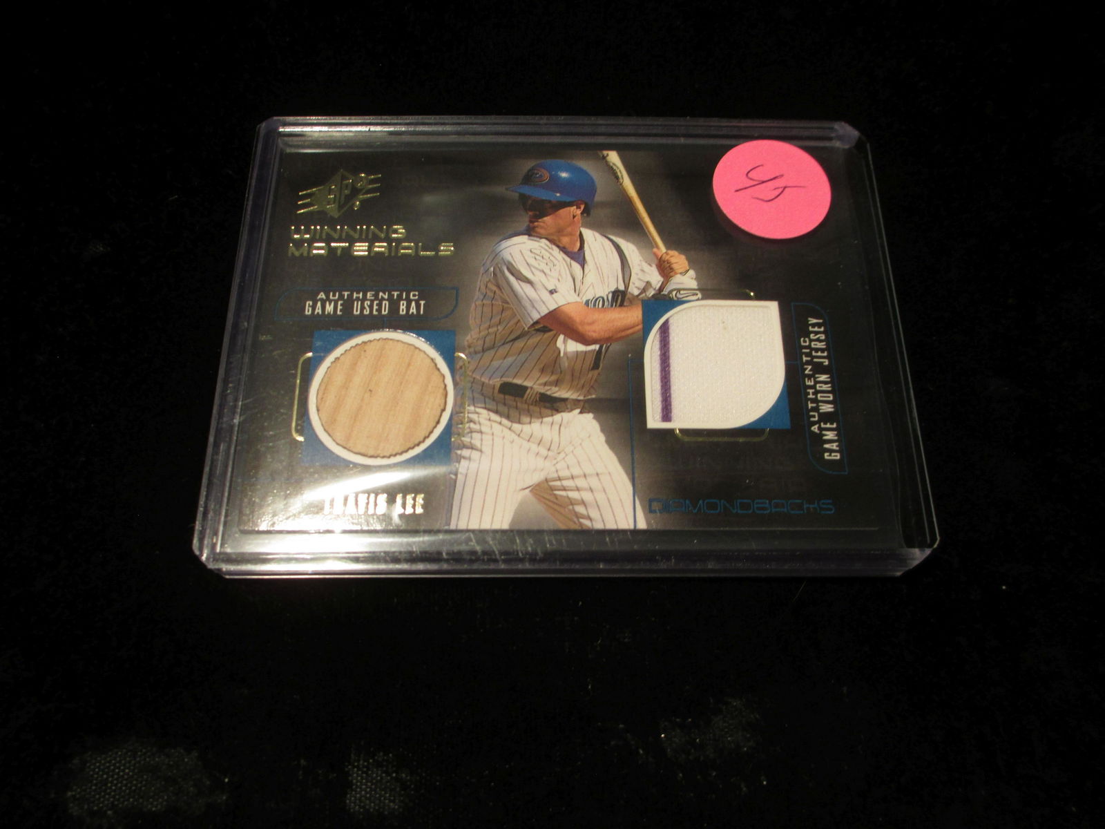 1999 travis lee piece of bat and jersey card (1 of 1)