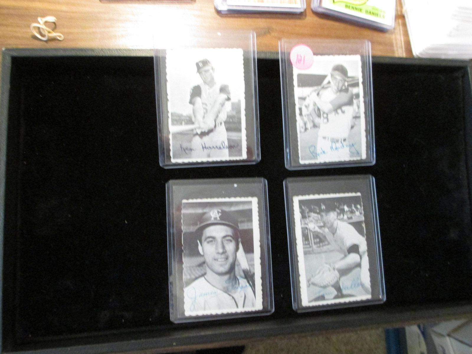 rick Monday,ken harrelson,tim haller,james tragan: vintage card lot