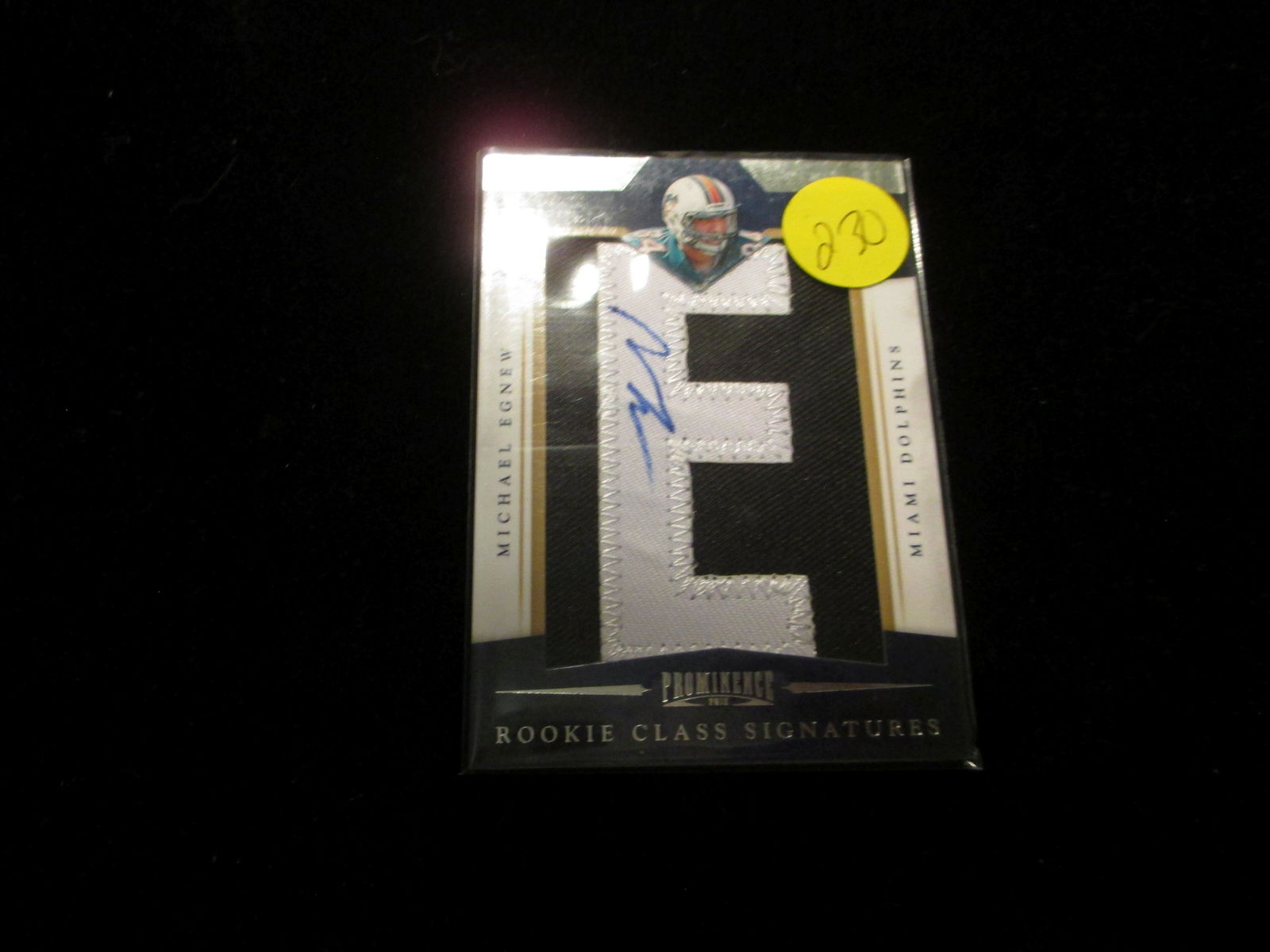 2012 panini signed patch card michael egnew numbered (1 of 1)