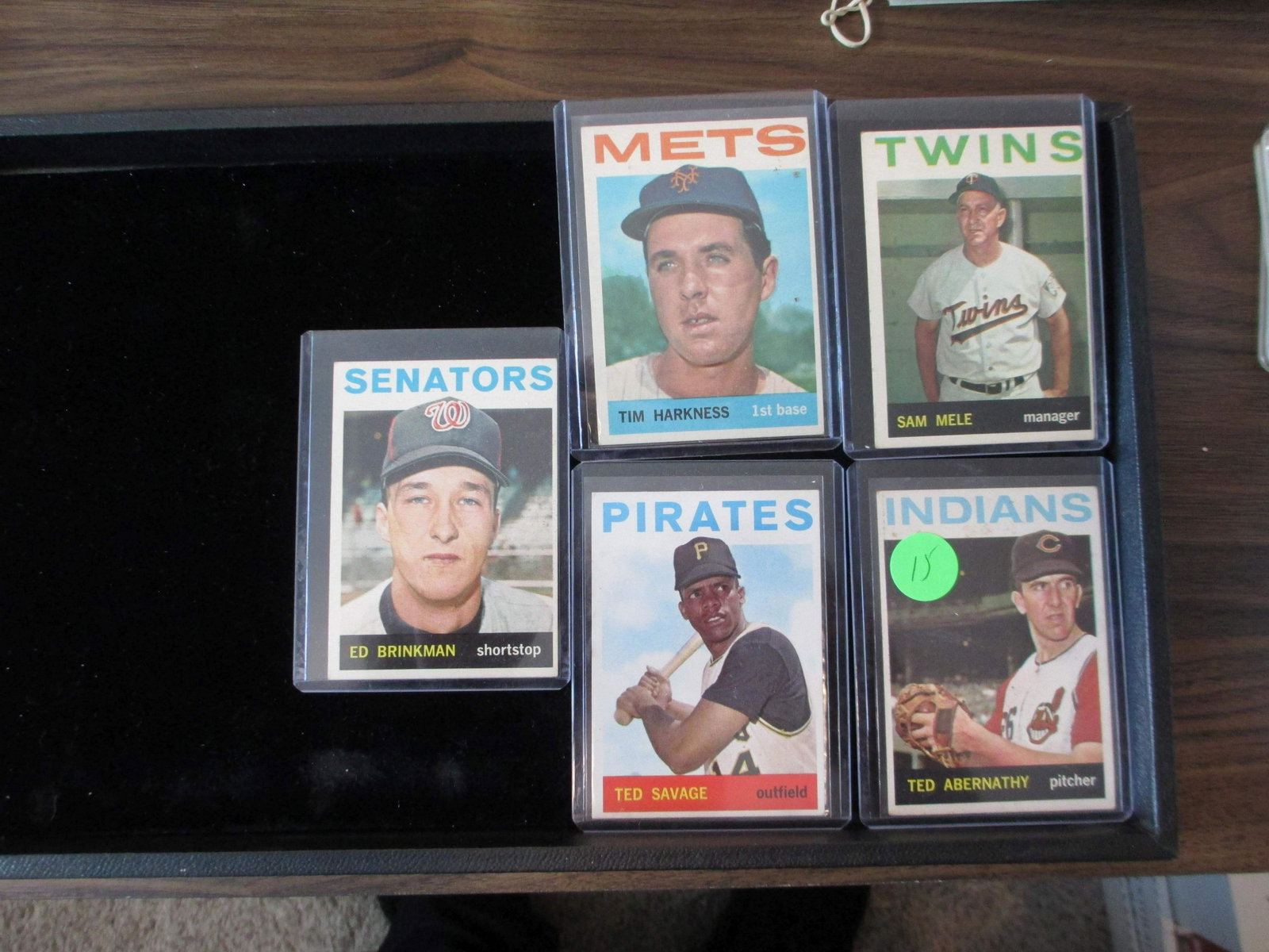 ted abernathy,ted savage,tim harkness,sam mele,ed: vintage card lot