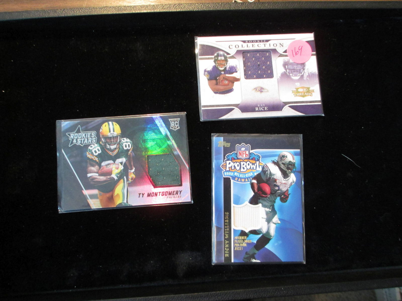 ray rice ricky wiliams,ty montgomery jersey cards (1 of 1)