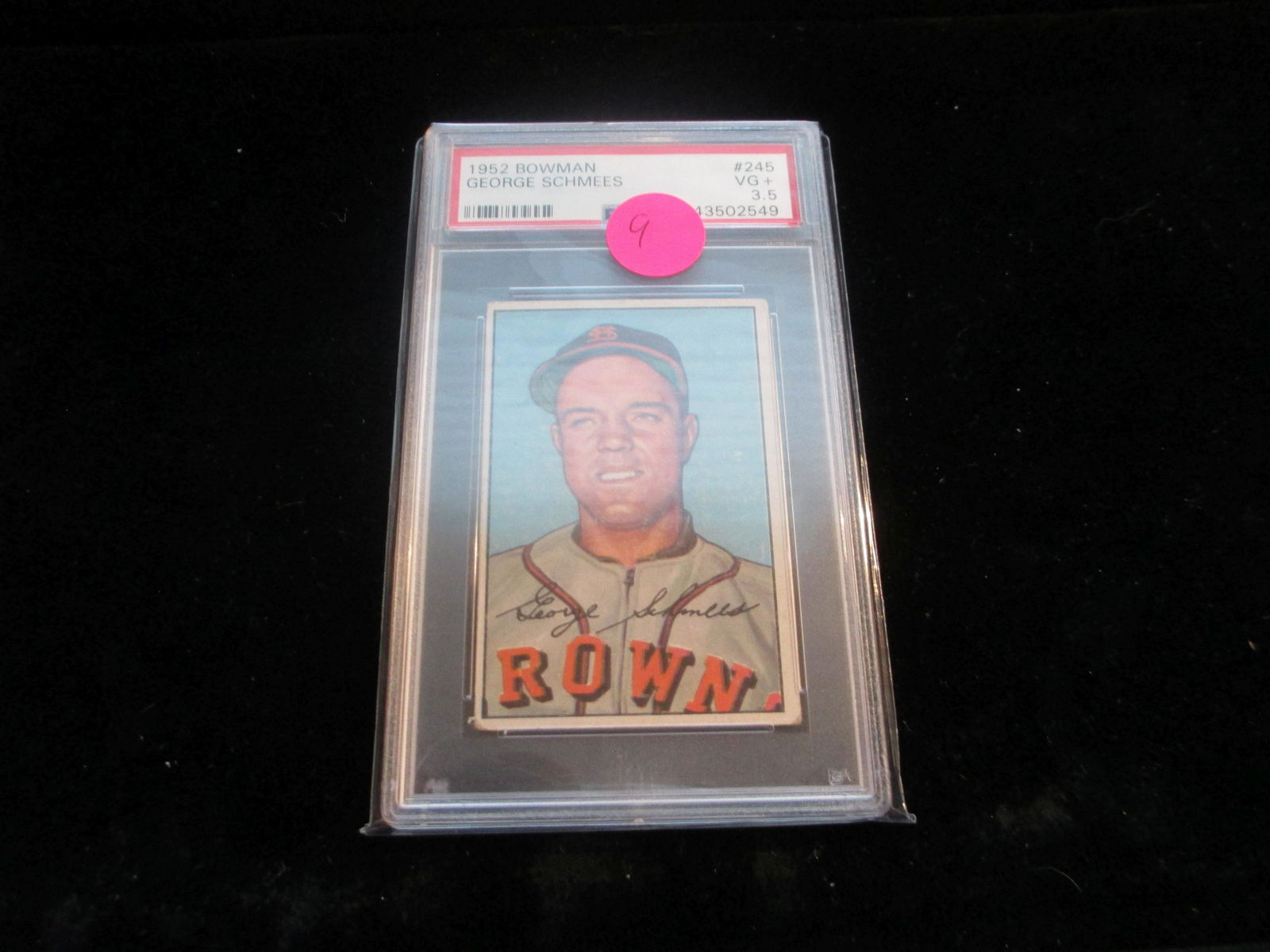 psa graded 1952 bowman george schmees mint 3.5 (1 of 1)
