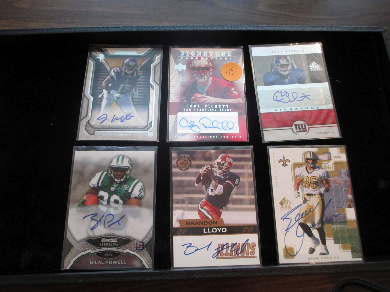 cody pickett,bradon lloyd,corey webster,sean: signature card lot