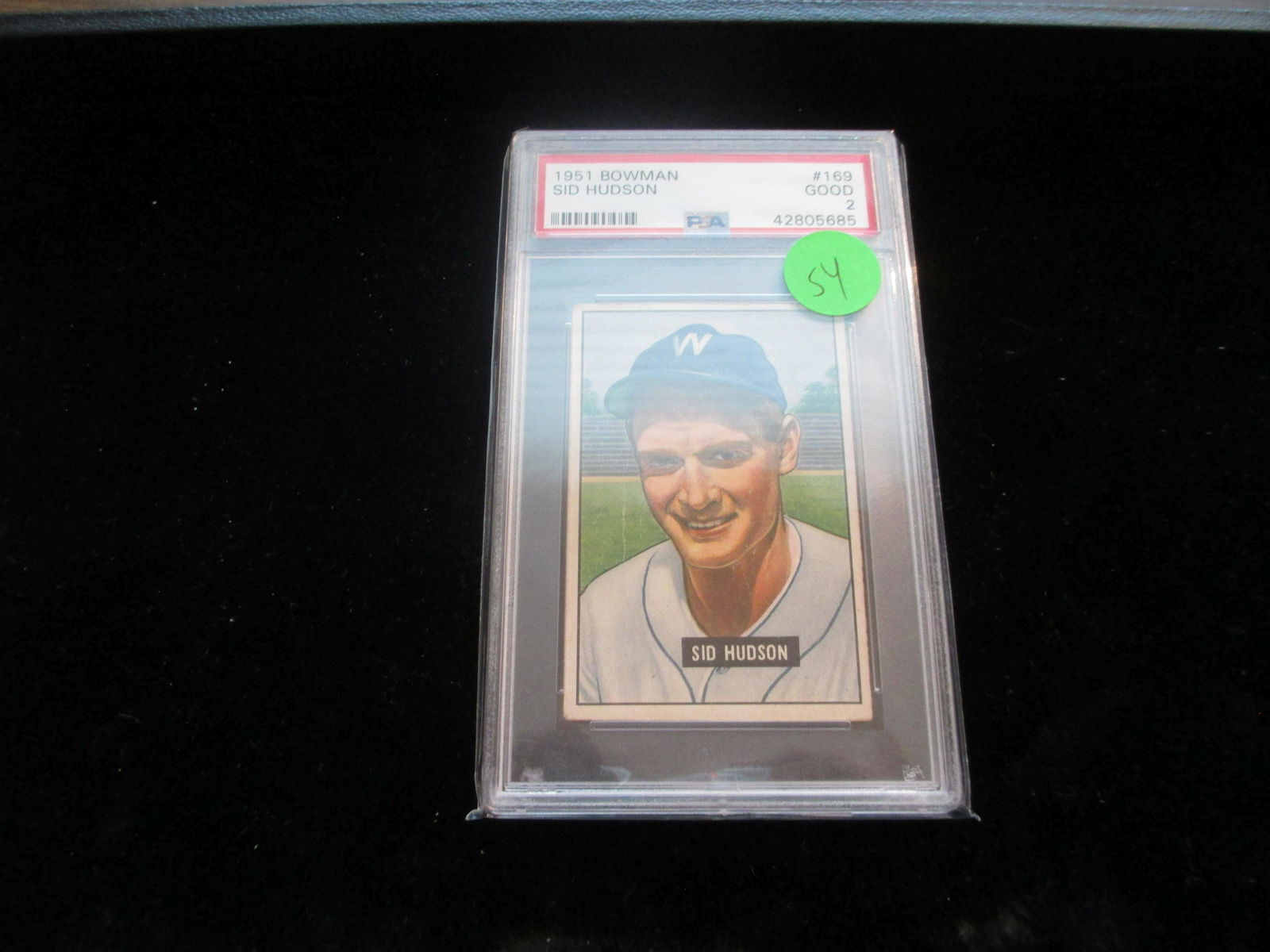 psa graded 1951 bowman sid hudson mint 2 (1 of 1)