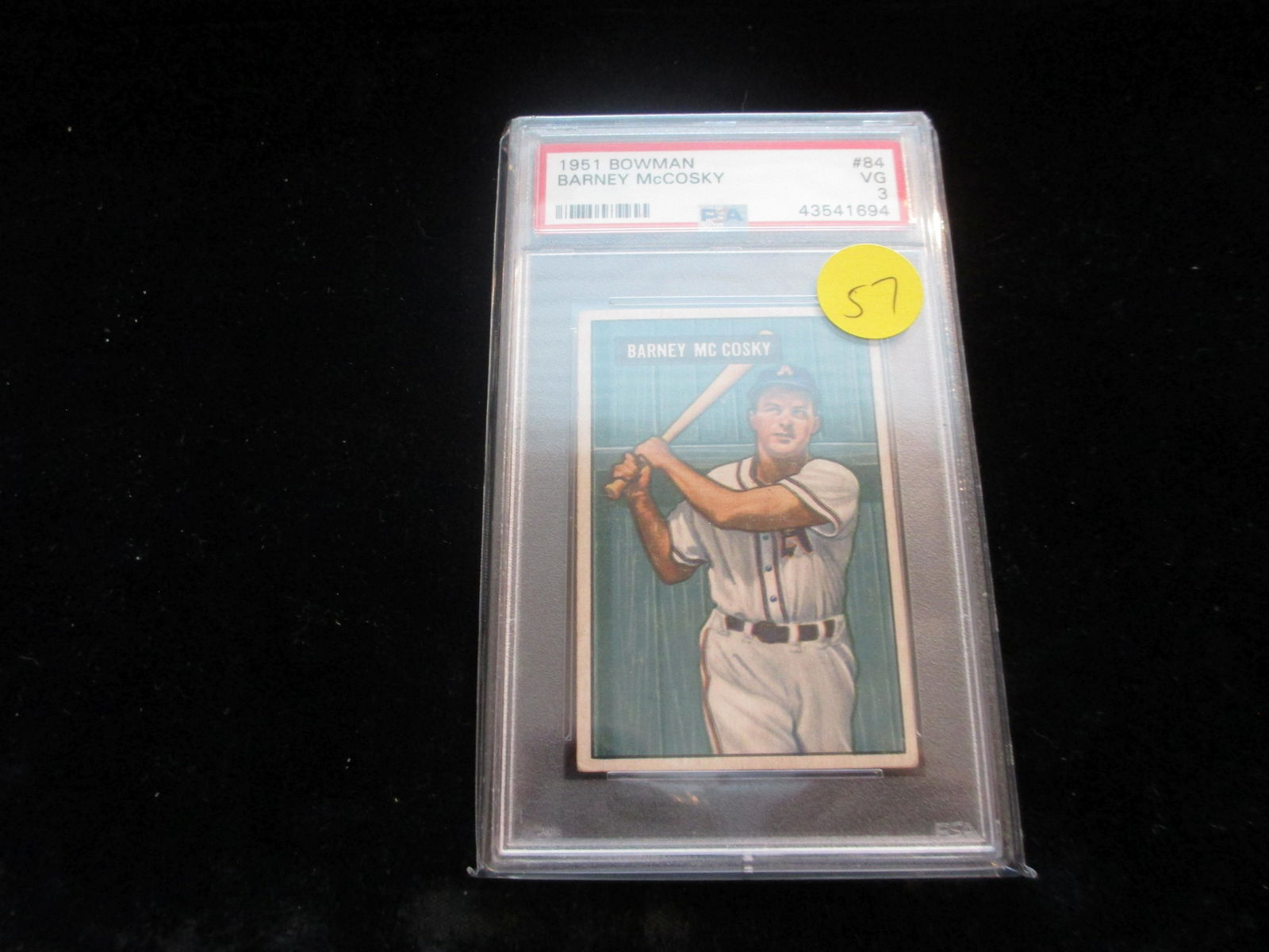 psa graded 1951 bowman barney mccosky mint 3 (1 of 1)