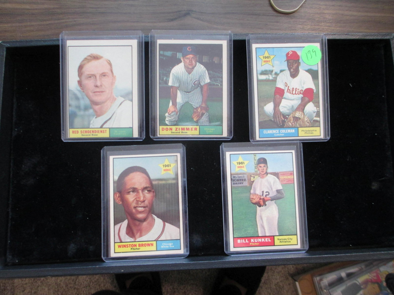 vintage lot clarence coleman,don zimmer,red: vintage card lot
