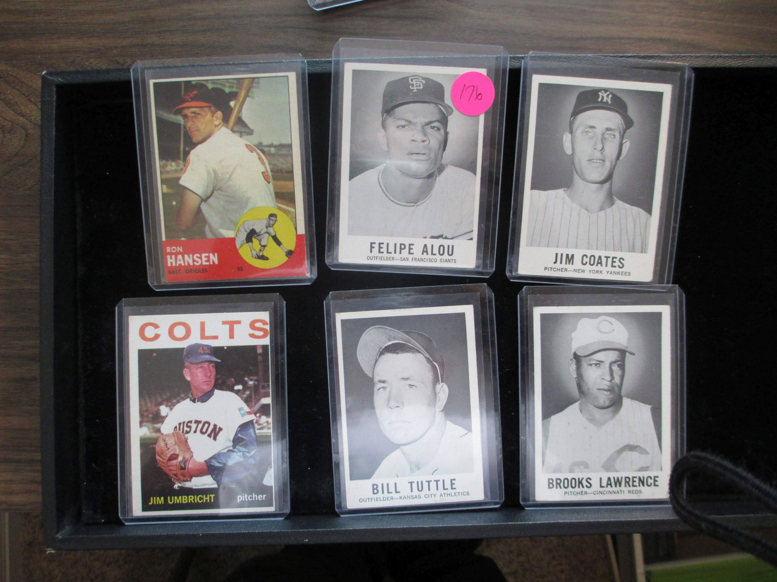 felipe alou,bill tuttle,jim coates,brooks lawrence,ron: vintage card lot