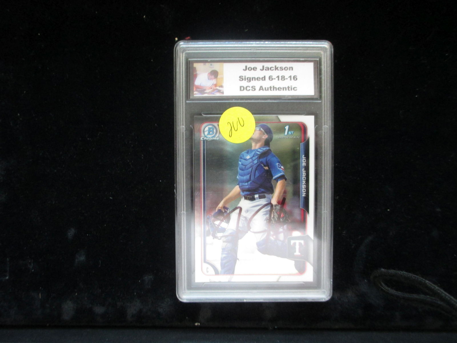 dallas card show graded joe jackson signed baseball (1 of 1)