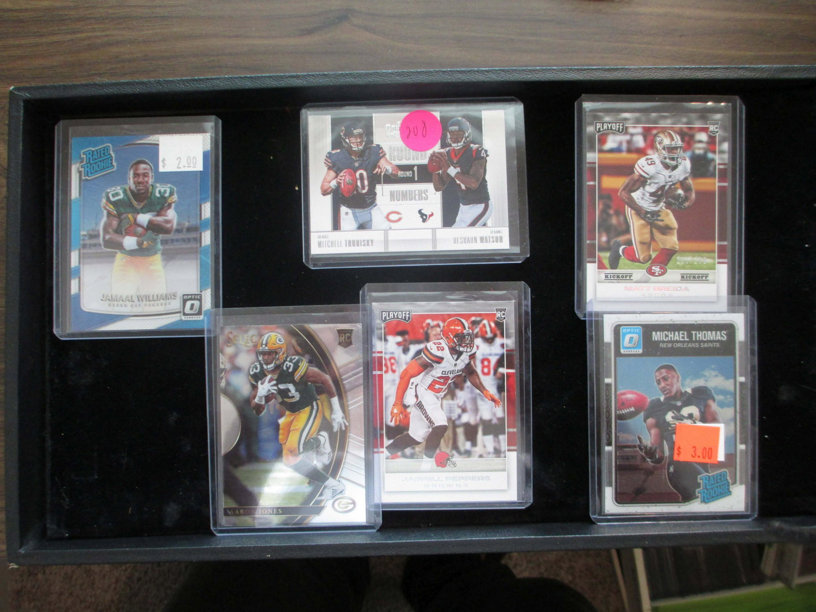 mitchell trubisky and deshaun watson,jabrill: card lot